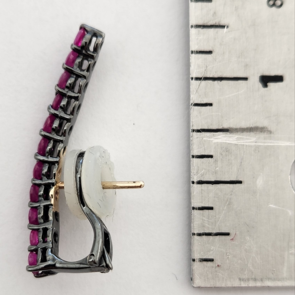 Ruby Ear Climber Pair - image 4
